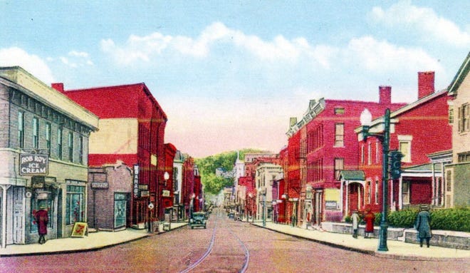 A 1940s era picture of Main Street in Little Falls. PHOTO COURTESY/LITTLE FALLS HISTORICAL SOCIETY