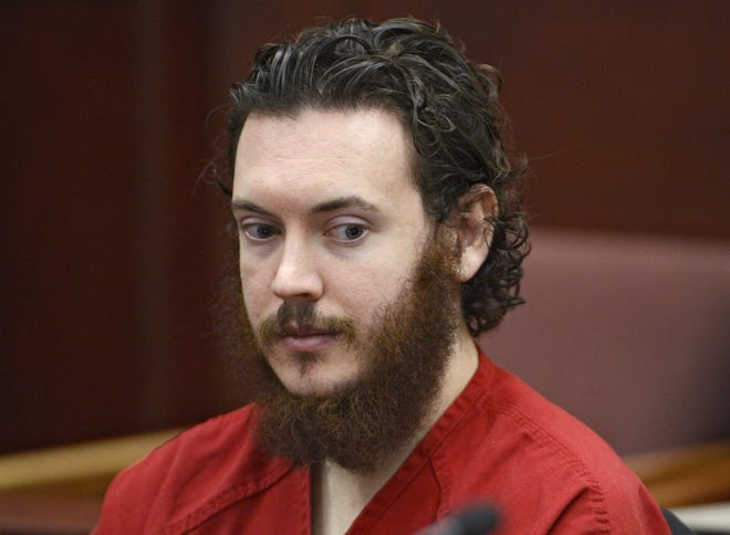 In this June 4, 2013 file photo, Aurora theater shooting suspect James Holmes is seated in court in Centennial, Colo. Holmes faces trial starting on April 27, 2015, in the mass shooting in an Aurora, Colo., movie theater that left 12 dead and 70 wounded.