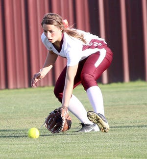Kayla McFarden drove in Brownwood’s first run in the Lady Lions’ 4-2 loss to Stephenville Tuesday. Brownwood will face Vernon in the bi-district round of the playoffs at 5 p.m. Thursday in Graham.