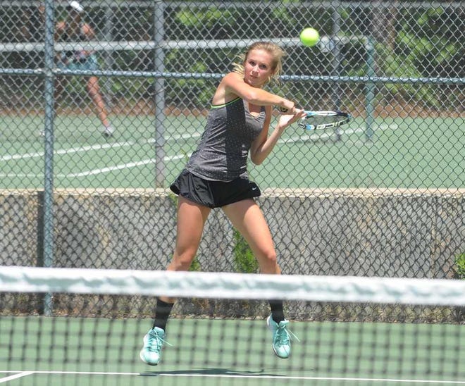 Lakeside's Sara Hess won her match against Starr's Mill but the team lost in the second round of state competition.