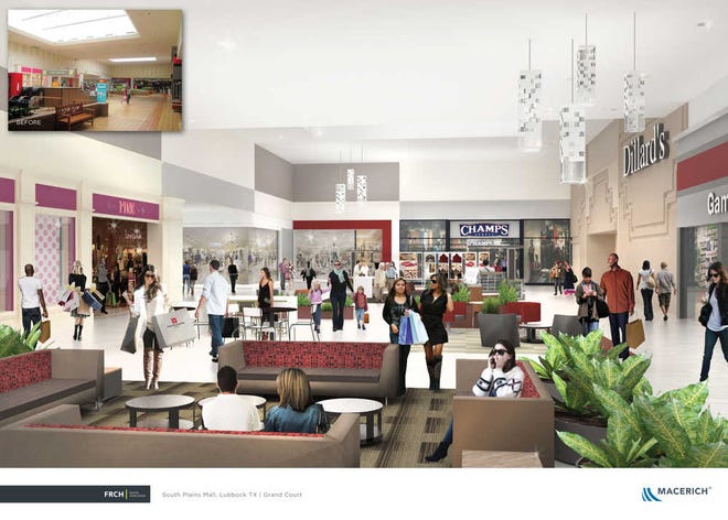 An artist's rendering of the South Plains Mall Grand Court. The project should be completed by the end of the year.