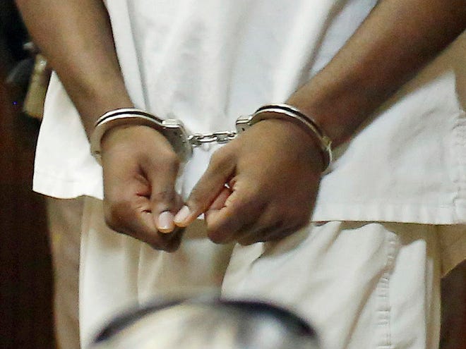 Prisoner in handcuffs