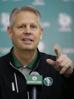 Danny Ainge answered reporters' questions for about a half-hour on Thursday.