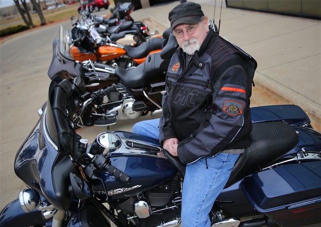 Jim Heppe sits on his 2009 Street Glide in Oconomowoc, Wis. Heppe, 65, has been riding since he was 16 years old. 

Milwaukee Journal Sentinel/Mike De Sisti