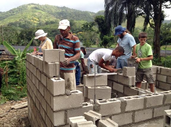 Sam Herring's Eagle Scout project was to build a bath house for people in the Dominican Republic.