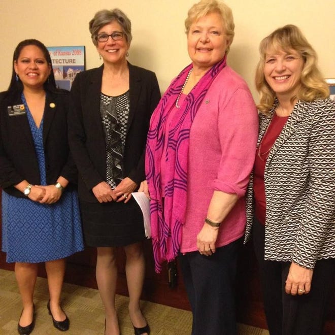 State Sen. Diane Allen (third from left), R-7th of Edgewater Park, visited with women legislators in Kansas recently.