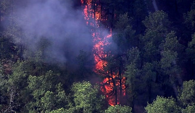 Aerial photo courtesy of 6ABC of Wharton Forest fire.