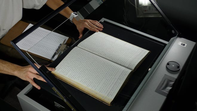 The digitization of three carefully preserved logbooks is being completed by technicians at Western Michigan University Libraries. Contributed