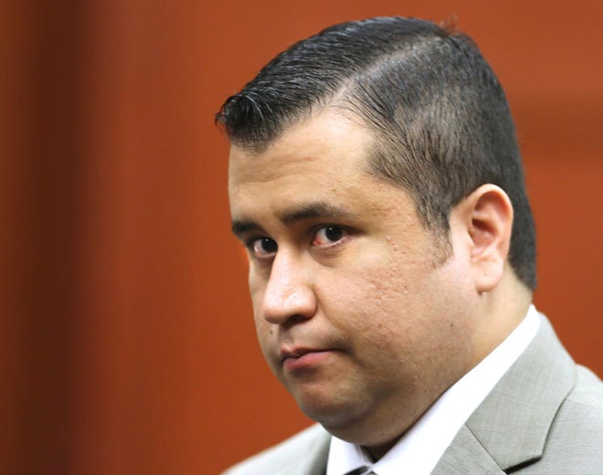 In this July 9, 2013, file photo, George Zimmerman leaves the courtroom for a lunch break his trial in Seminole Circuit Court, in Sanford, Fla. Police officers in Florida say Zimmerman has been involved in a shooting Monday. Zimmerman was acquitted in 2013 of fatally shooting Trayvon Martin, an unarmed black teenager, in a case that sparked protests and national debate about race relations.