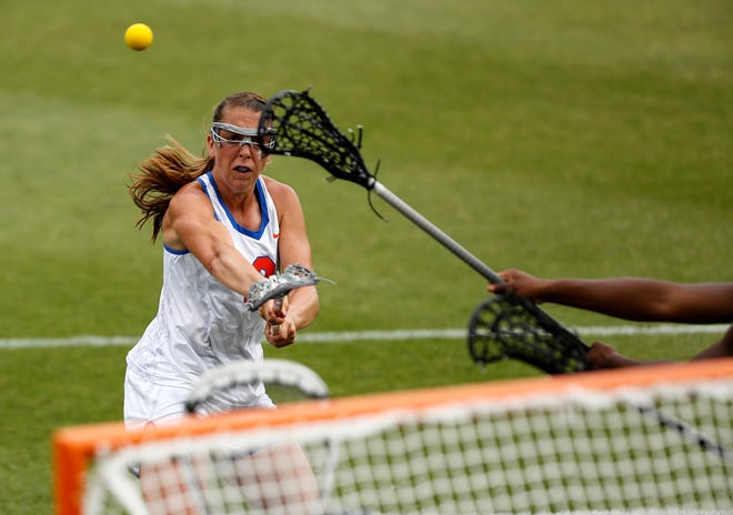Florida's Shannon Gilroy scores a goal against Cincinnati at Donald R. Dizney Stadium on the UF campus on April 15. Florida went on to win 20-1.