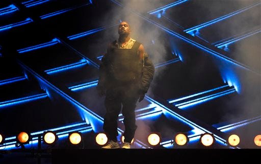 Kanye West performs at the Billboard Music Awards at the MGM Grand Garden Arena on Sunday, May 17, 2015, in Las Vegas. (Photo by Chris Pizzello/Invision/AP)