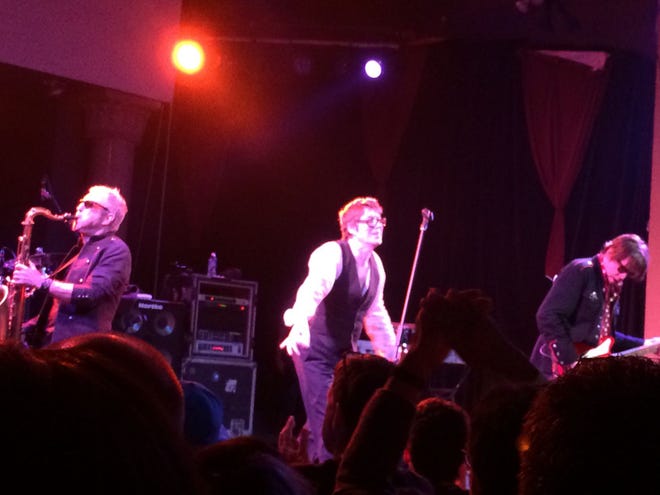 The Psychedelic Furs' Mars Williams, Richard Butler and Tim Butler, left to right, entertain Tuesday at Mr. Smalls Theatre.