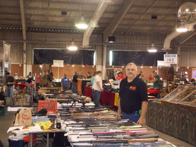 The Gun and Knife Show featured a vast selection of rifles.