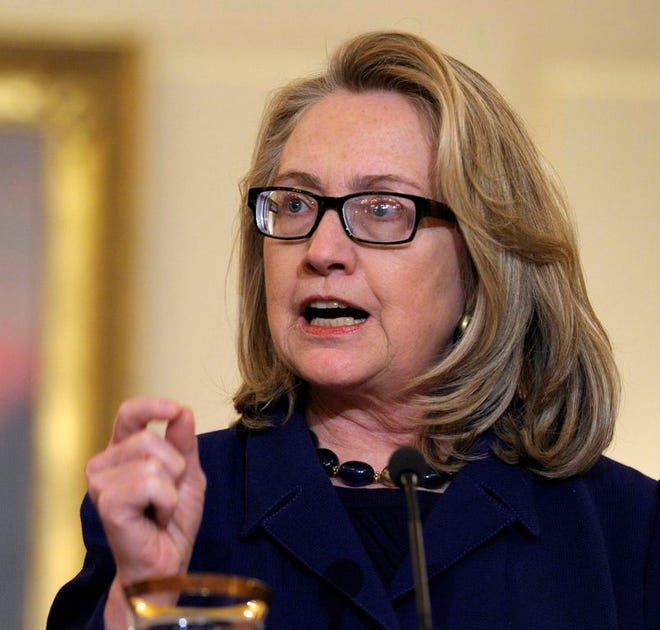 In this Jan. 18, 2013 file photo, then-Secretary of State Hillary Rodham Clinton speaks at the State Department in Washington, D.C. On Friday, the State Department posted 296 Benghazi-related emails from Hillary Clinton's private server.