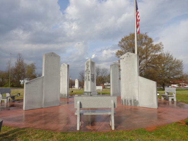 The veterans’ memorial park, near the post office in Fallston, opened in 2005 to honor the service of those in the Fallston school district who served in the armed forces. A Memorial Day service will be held there at 11 a.m., Monday.