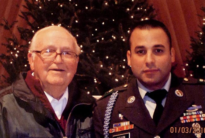 Aliquippa native Army Sgt. Robert C. Sisson, right, died unexpectedly in 2011 in Afghanistan while serving his country. Here he is pictured with his grandfather Ronald Sisson.