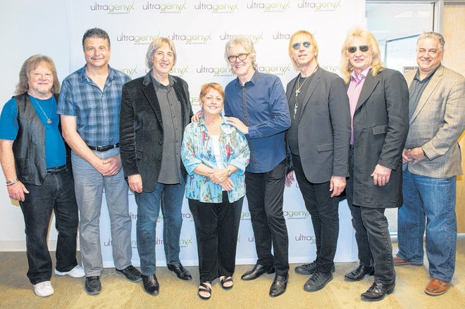 Becky Mock with band Three Dog Night at Patient Day named after Mock in Novato, Calif..