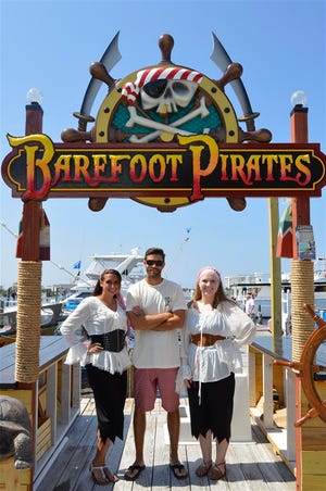 Madison Walker, Ryan Mendez and Virginia West make up the crew of the Barefoot Bounty.