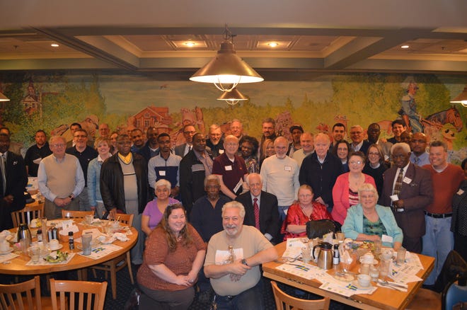Sixty-Eight religious leaders gathered at Stockholm Inn more than a year ago to work improving Rockford and unity among clergy members. PHOTO PROVIDED/REV. KAREN KING