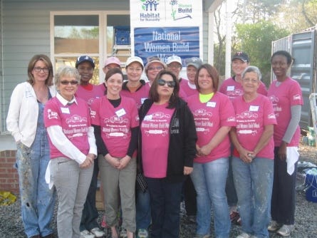Lowe's helped launch National Women Build Week in 2008 and each year provides the support of Lowe's Heroes and conducts how-to clinics at stores to teach volunteers construction skills.