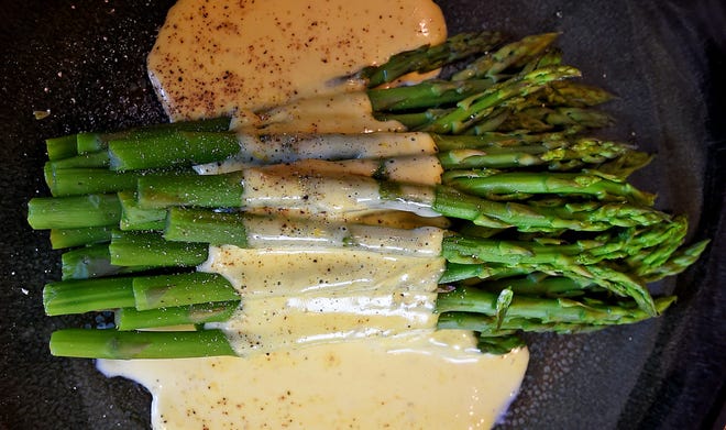Chef Shereen Pavlides' Asparagus with Hollandaise can be prepared in less than 15 minutes.