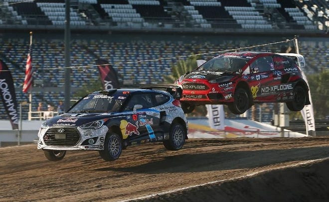 The Rallycross series visited Daytona for the first time last year, competing on a track of asphalt and dirt in the Speedway's infield.