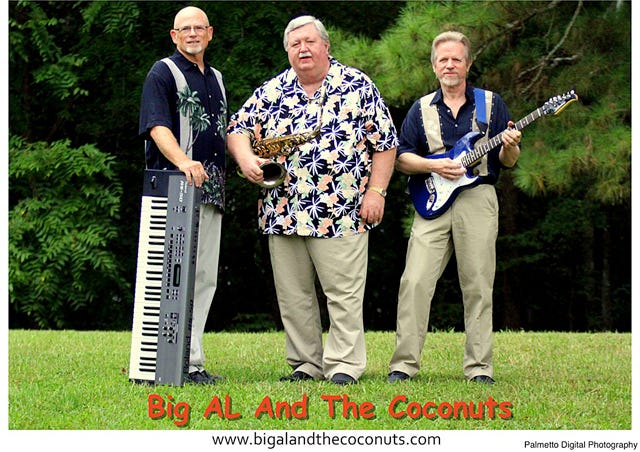 Pictured, from left, are Eddy Strickland, Alan Wallace, known as Big Al, and Max Waters. Big Al and the Coconuts will perform at 3 p.m. June 14 at the Kinston-Lenoir County Library.