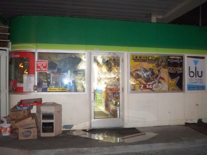 The BP gas station at 3820 NW Blitchton Road in Ocala was burglarized early Sunday morning. The glass on a door was broken.