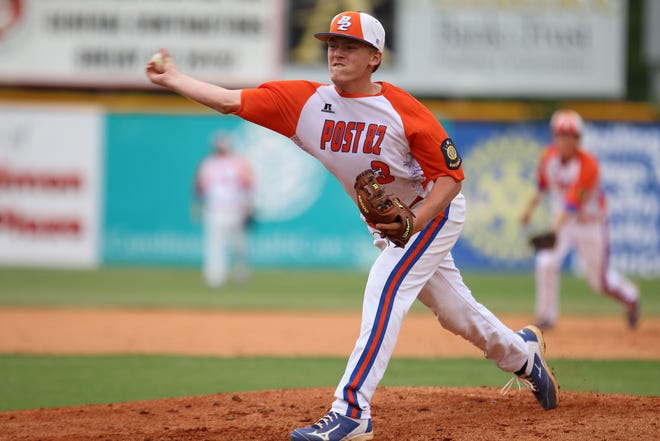 3, Dalton Putnam started off the game pitching for Shelby against Mint Hill Tuesday night at keeter Stadium.
(Hannah Covington/ The Star)