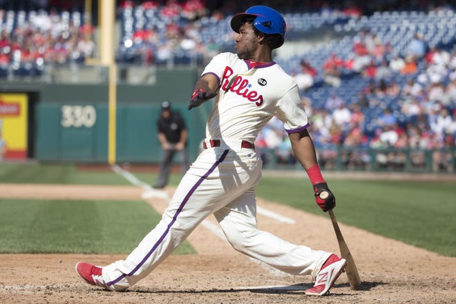 Philadelphia's Maikel Franco hit a 427-foot home run during a game against the San Francisco Giants this year.