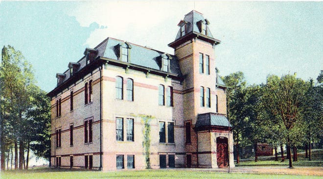 This post card photo is of the Ionia High School built on the corner of Lincoln Avenue and Union Street in 1885. It was taken down in 1937 – 38. This was one of the first buildings constructed in Michigan to be used exclusively for high school purposes. Ionia High School alumni will celebrate their history on June 27 at the high school gym on Tuttle Road and also at the Blanchard House, 251 E. Main St., on Sunday, June 28 from 1 p. m. to 4 p. m. Call Linda Ciangi, 527-4945 for more information.