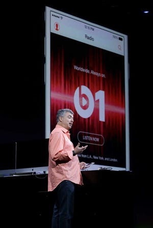 Eddy Cue, Apple senior vice president of Internet Software and Services, speaks about Beats 1 radio at the recent Apple Worldwide Developers Conference in San Francisco.