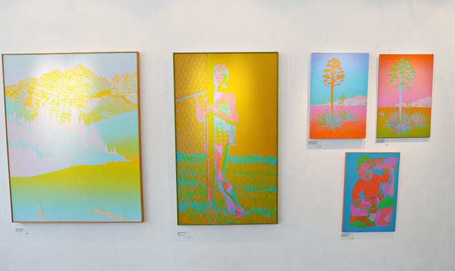 Paintings by artist J. Philip Peterson on display at The Quiet Life, Contemporary Art gallery in Lambertville.