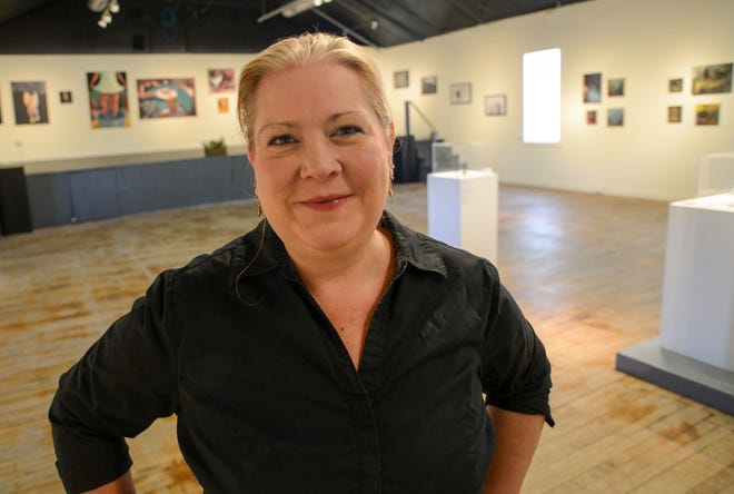 Colleen Pritchard of the New Hope Arts Center poses for a photo in the gallery Saturday June 13, 2015 in New Hope, Pennsylvania. (Photo by William Thomas Cain/Cain Images)