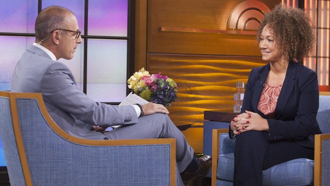 Former NAACP leader Rachel Dolezal appears on the "Today" show Tuesday during an interview with co-host Matt Lauer. The Associated Press