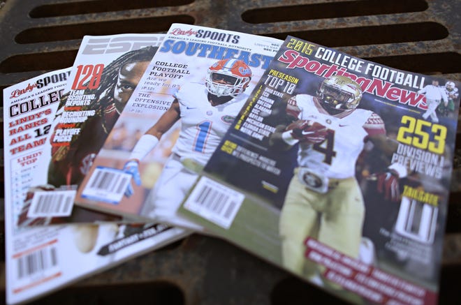 Covers for 2015 preseason rankings for Florida Gators and college football.