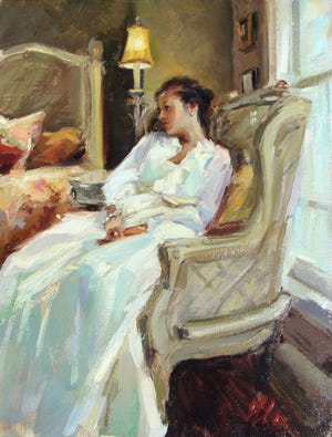 "By the Window," an oil on linen by Eli Cedrone, is on exhibit at Marion Art Center.

COURTESY PHOTO