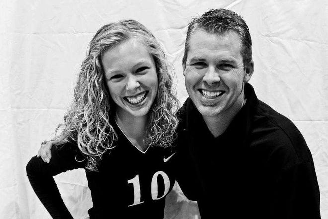 Kati Culpepper, left, and her dad spent a lot of time together on Tuesdays and Saturdays during the volleyball season. She played for Randall High and he coached the team.