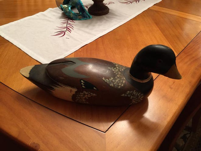 In 1982, Lindie Burgess of Ocala gave her dad this wooden duck. “He uses to carve wooden decoy ducks when he was a teenager and sell them.”
