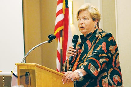 Former Lady Vols athletic director Joan Cronan recently spoke to the Rotary Club of Oak Ridge, sharing some insight into her friendship with legendary coach Pat Summitt and other stories from the university.