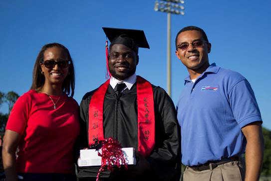Photos special to Jasper County Sun TimesMike Reichenbach gave an iPad with a keyboard to Craven Howard at Ridgeland-Hardeeville High School graduation ceremony. Mike Reichenbach Chevrolet has been a supporter of Jasper education.