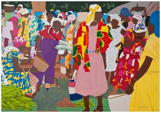 "African Market" by Patricia Thaxton.
