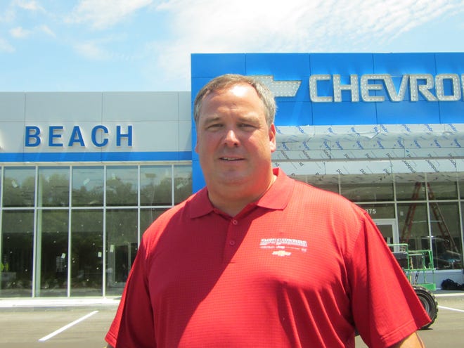 Jack Holcomb, a partner in New Smyrna Beach Chevrolet, stands in front of the dealership’s soon-to-be new home at 2375 State Road 44. The dealership, which is moving from the Dixie Freeway/U.S. 1 corridor, is set to open at its new location on July 6.