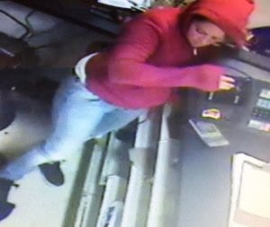 Randolph police say a female suspect broke into Sam's Gas on Route 28 on May 25 and stole cash and a vehicle.