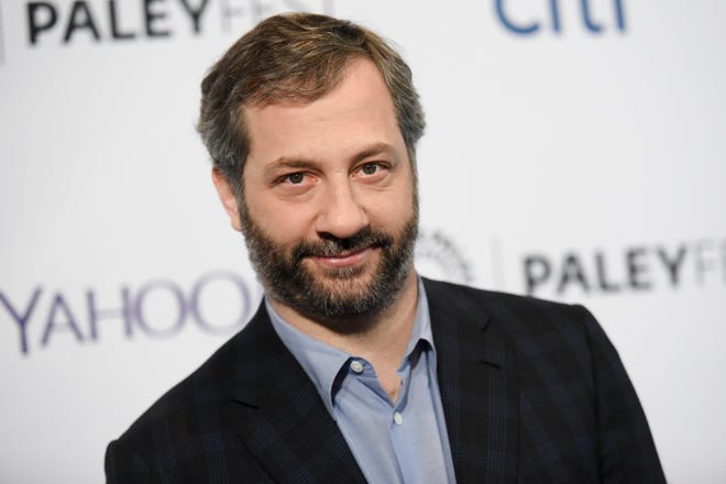 FILE - In this March 8, 2015 file photo, producer-director Judd Apatow arrives at the 32nd Annual Paleyfest : "Girls", in Los Angeles. Apatow's latest project, a book titled, "Sick in the Head: Conversations About Life and Comedy," will be released on Tuesday, June 16. (Photo by Richard Shotwell/Invision/AP, File)