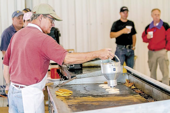 A pancake breakfast took place Saturday at Sturgis Fest, although the annual Dawn Patrol fly-in was canceled due to weather.