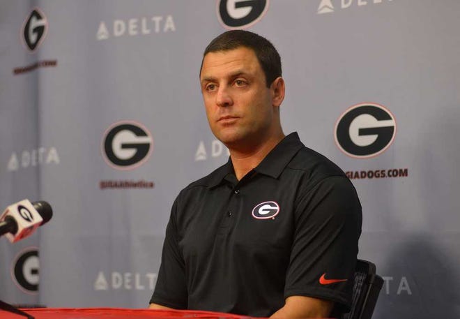 Petros Kyprianou speaks during a press conference announcing him as the new UGA Track and Field and Cross Country head coach on Wednesday, Jul 1, 2015 in Athens, Ga.  (Richard Hamm/Staff) OnlineAthens / Athens Banner-Herald
