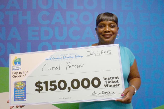 Carol Person discovered her $5 lottery ticket was worth $150,000. Contributed photo