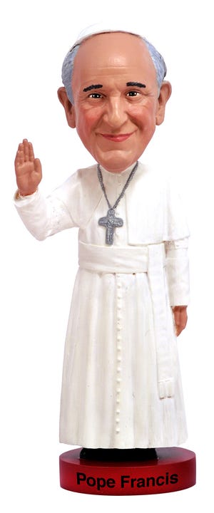 A $25 bobblehead is among the items being sold before the pontiff's September visit.