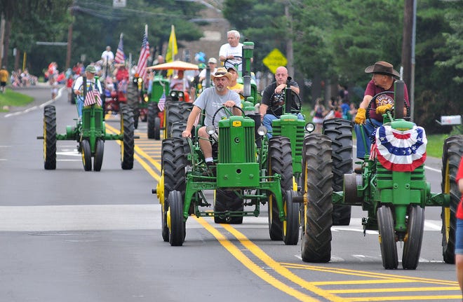 One of the highlights of the annual Tri-Municipal parade were these old farm tractors that traveled the route Saturday, July 4, 2015.
